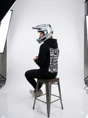 Sudadera con capucha estándar – Oversize Negro