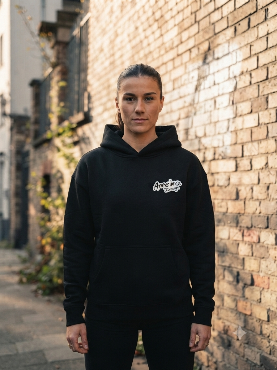 Premium Hoodie – Oversize Schwarz