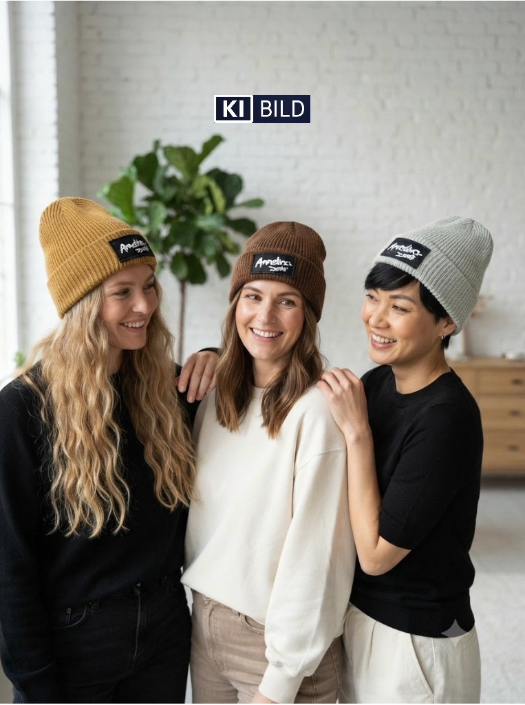 Annelina Design Ribbed Beanie – Braun