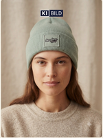 Annelina Design Ribbed Beanie – Sage Green