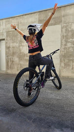 Girls' Casual Crop T-Shirt "BikerGirl"