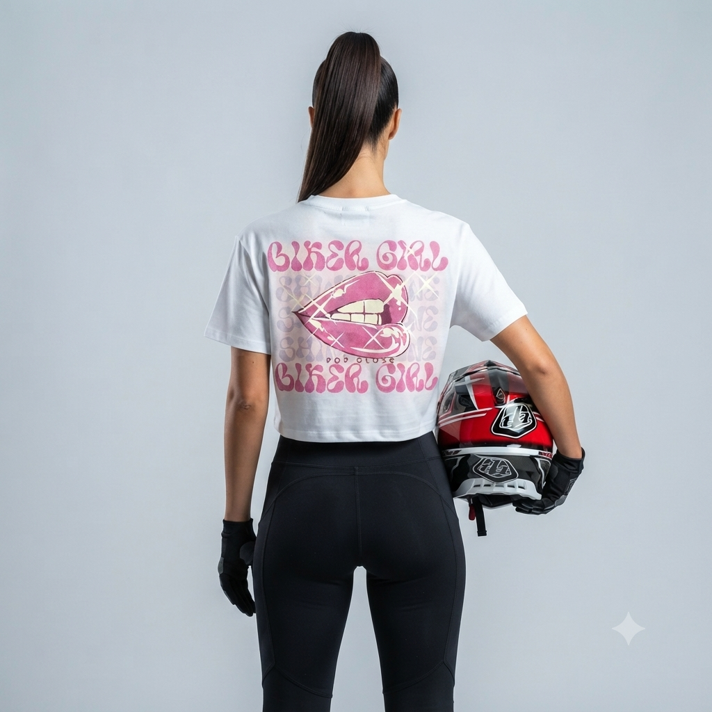 Camiseta corta informal para chicas.
