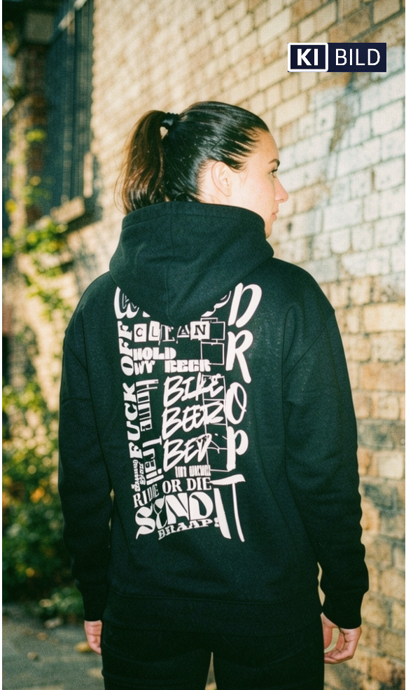 Standard Hoodie – Oversize Schwarz