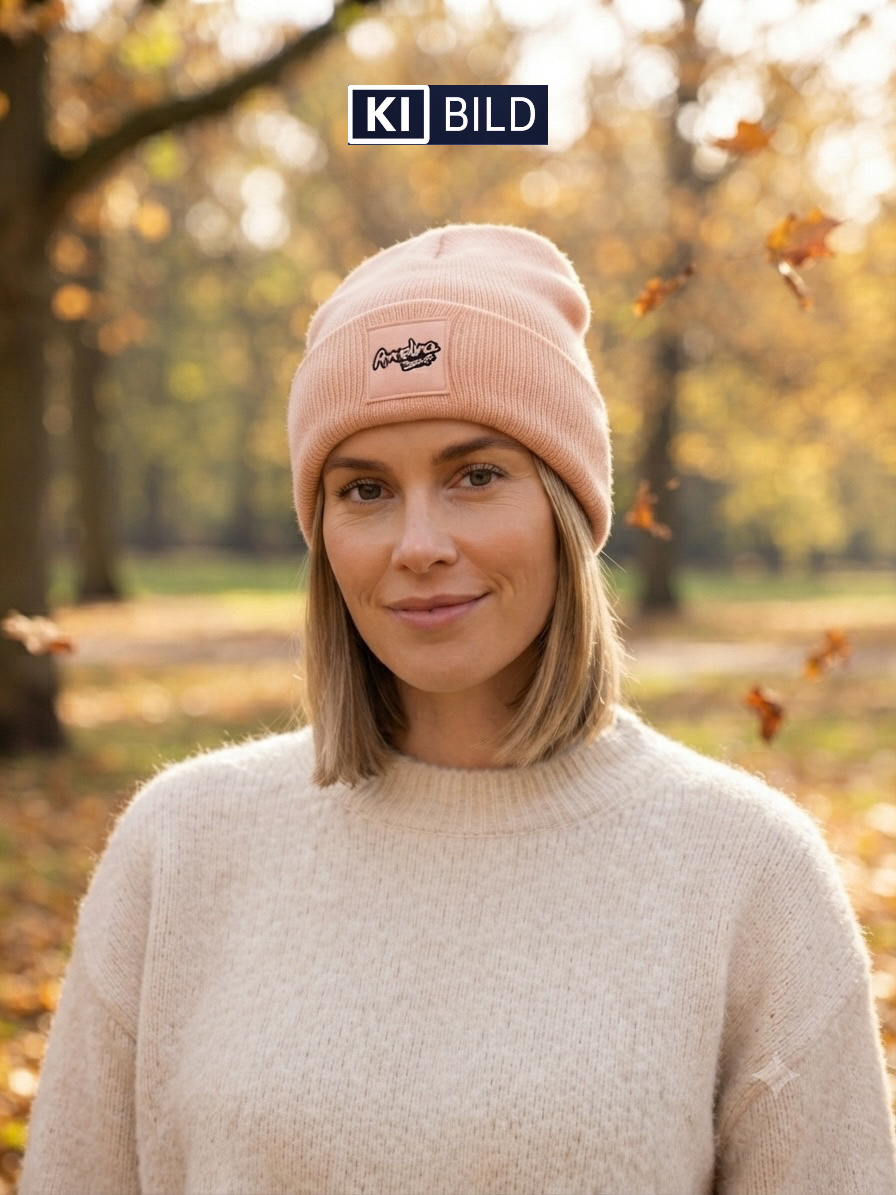 Annelina Design Ribbed Beanie – Beige